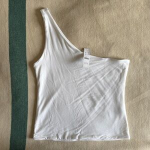 NWT J. Crew One-Shoulder White Top Women Size M